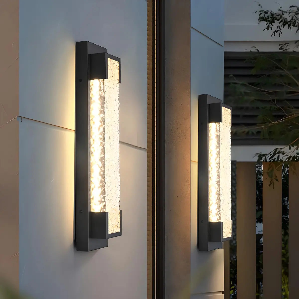 Contemporary Rectangular Metal External Wall Light Image - 6