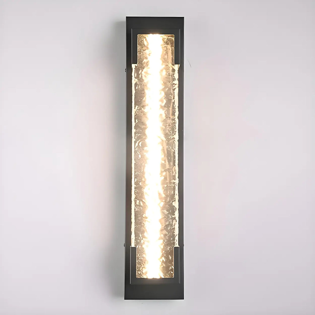 Contemporary Rectangular Metal External Wall Light Image - 8