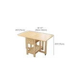 Contemporary Rectangular Wood Dining Table Natural Finish #size