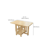 Contemporary Rectangular Wood Dining Table Natural Finish Image - 14