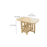 Contemporary Rectangular Wood Dining Table Natural Finish Image - 16