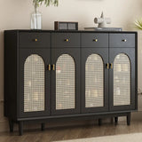 Contemporary Rectangular Wood Hallway Black Shoe Storage Image - 7