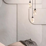 Contemporary Rectilinear Conical Alabaster Pendant Light Image - 7