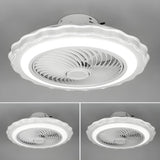 Contemporary Round Bladeless LED Ceiling Fan with Light Image - 10