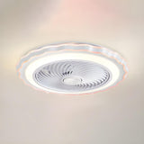 Contemporary Round Bladeless LED Ceiling Fan with Light Image - 5