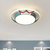 Contemporary Round Crown LED Flush Mount Ceiling Light Image - 15