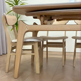 Contemporary Rounded Chalk Slate Dining Table Extension Image - 4