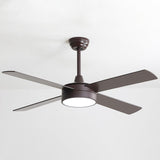 Contemporary Simple 4 Blade Ceiling Fan with LED Light Image - 10