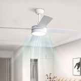 Contemporary Simple 4 Blade Ceiling Fan with LED Light Image - 4