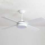 Contemporary Simple 4 Blade Ceiling Fan with LED Light Image - 6