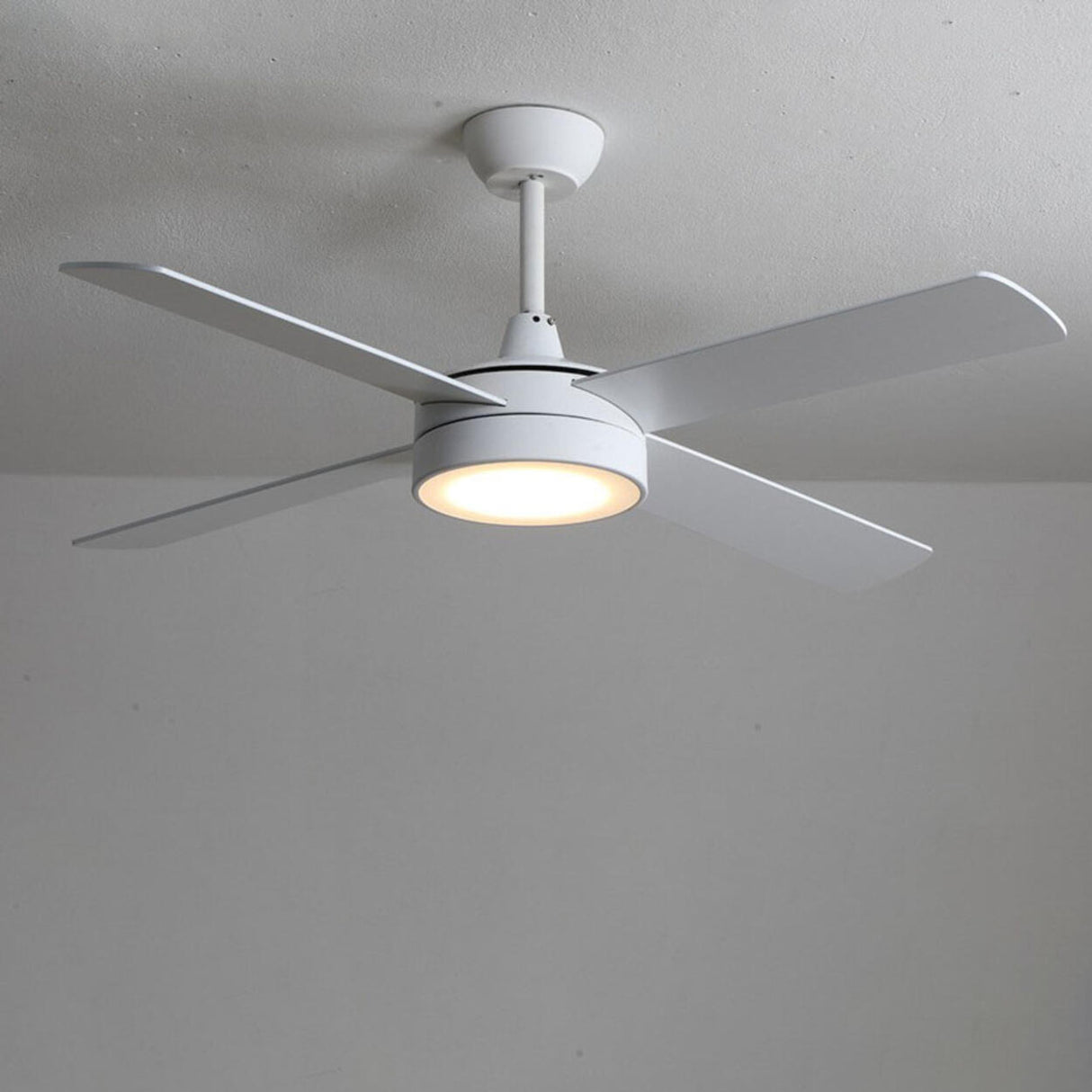 Contemporary Simple 4 Blade Ceiling Fan with LED Light Image - 7