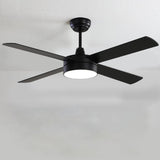 Contemporary Simple 4 Blade Ceiling Fan with LED Light Image - 9