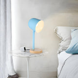 Contemporary Simple Macaron Dome Bedroom Table Lamp Image - 25