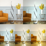 Contemporary Sliver LED Spiral Metal Floor Lamp Image - 12