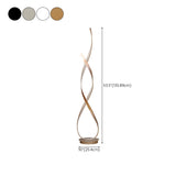 Contemporary Sliver LED Spiral Metal Floor Lamp #size