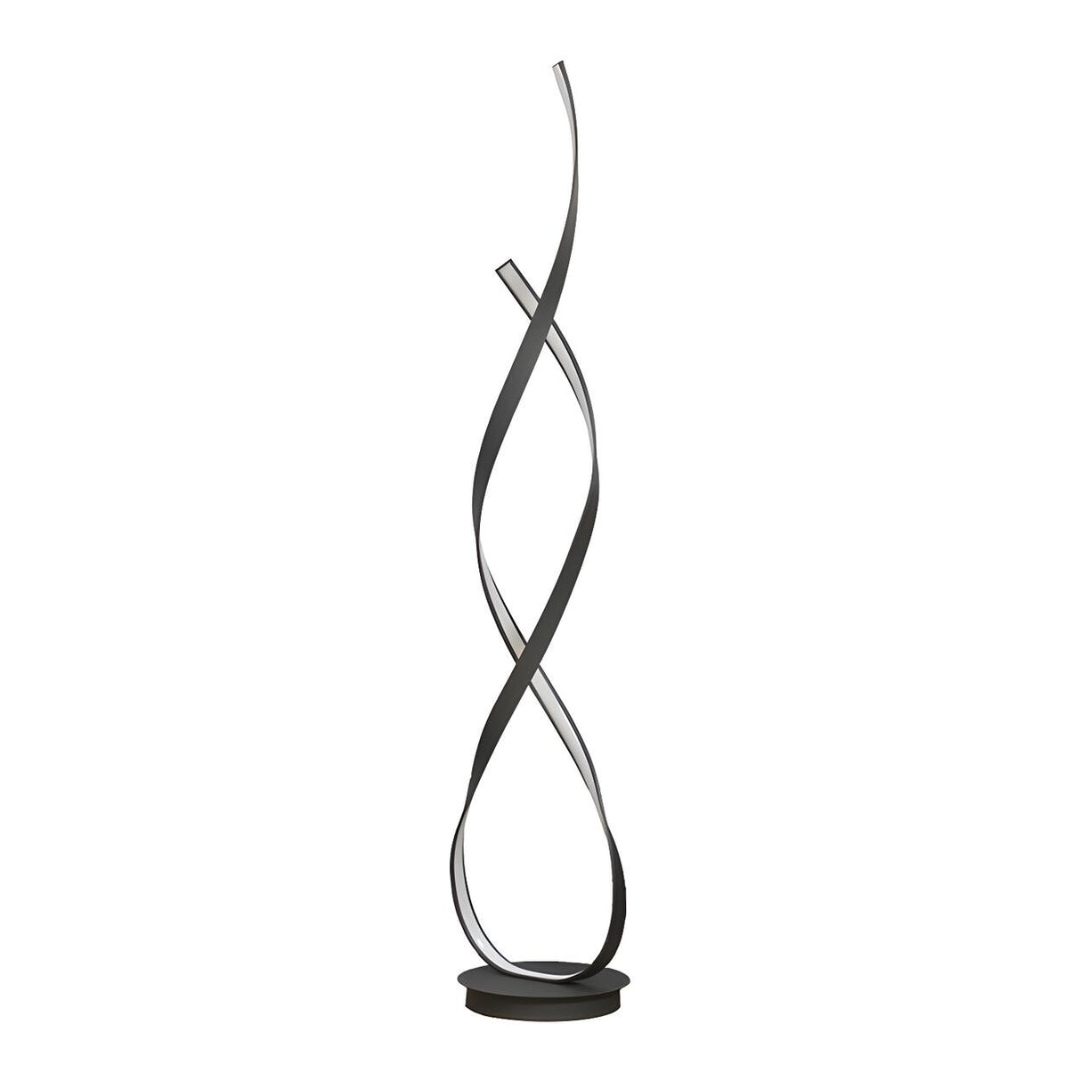 Contemporary Sliver LED Spiral Metal Floor Lamp Image - 5