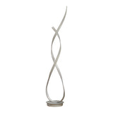 Contemporary Sliver LED Spiral Metal Floor Lamp Image - 6