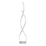 Contemporary Sliver LED Spiral Metal Floor Lamp Image - 7