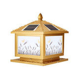 Contemporary Solar-Powered Brass Outdoor Table Lamp Image - 10