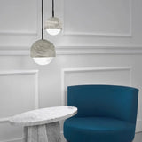 Contemporary Sphere Alabaster Living Room Pendant Light Image - 2