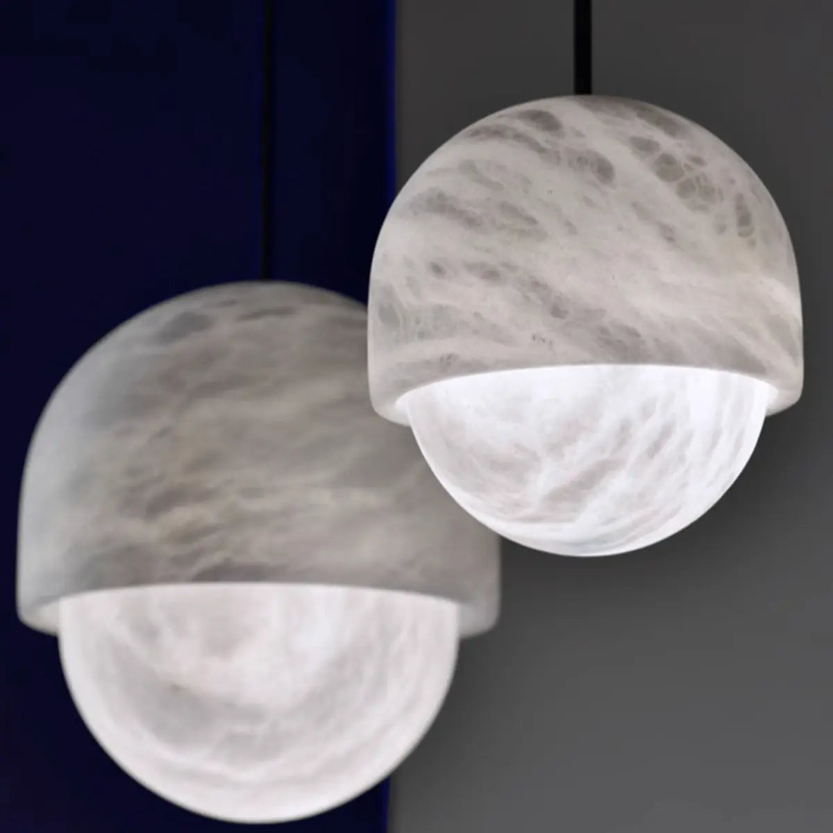 Contemporary Sphere Alabaster Living Room Pendant Light Image - 3