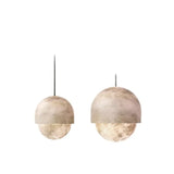 Contemporary Sphere Alabaster Living Room Pendant Light Image - 5