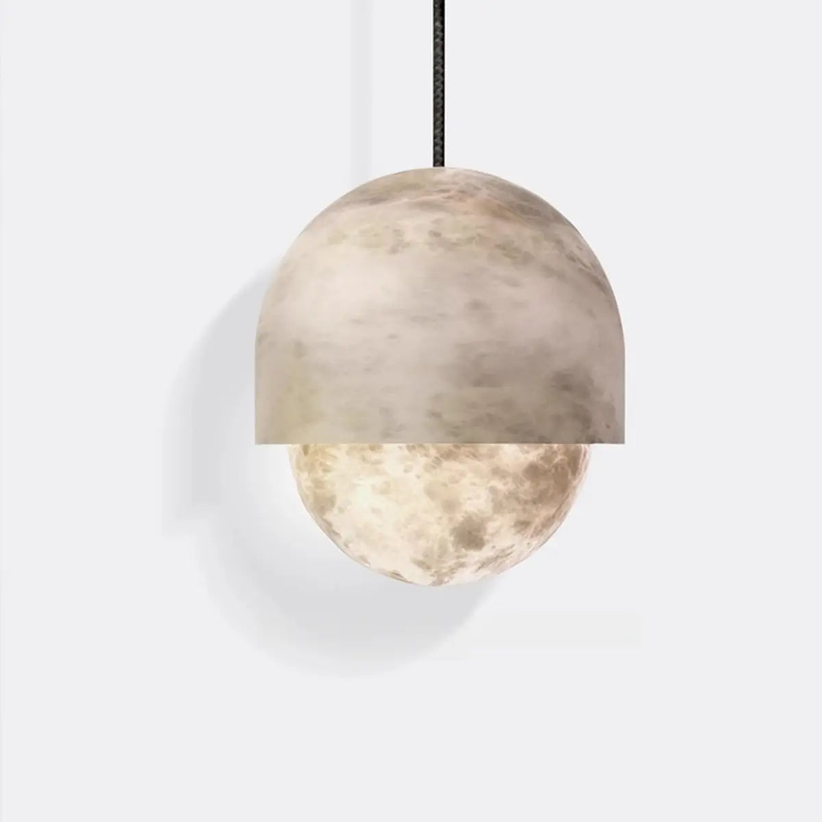 Contemporary Sphere Alabaster Living Room Pendant Light Image - 7