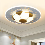 Contemporary Sport Style Football LED Flush Mount Light Image - 6