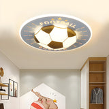 Contemporary Sport Style Football LED Flush Mount Light Image - 7