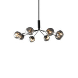 Contemporary Sputnik Glass Living Room Black Chandelier Image - 11