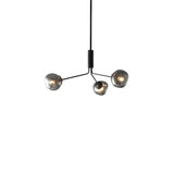 Contemporary Sputnik Glass Living Room Black Chandelier Image - 7