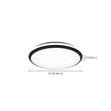 Minimalist Black Rectangle LED Flush Mount Ceiling Lamp #size