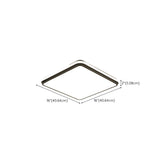 Minimalist Black Rectangle LED Flush Mount Ceiling Lamp Image - 19