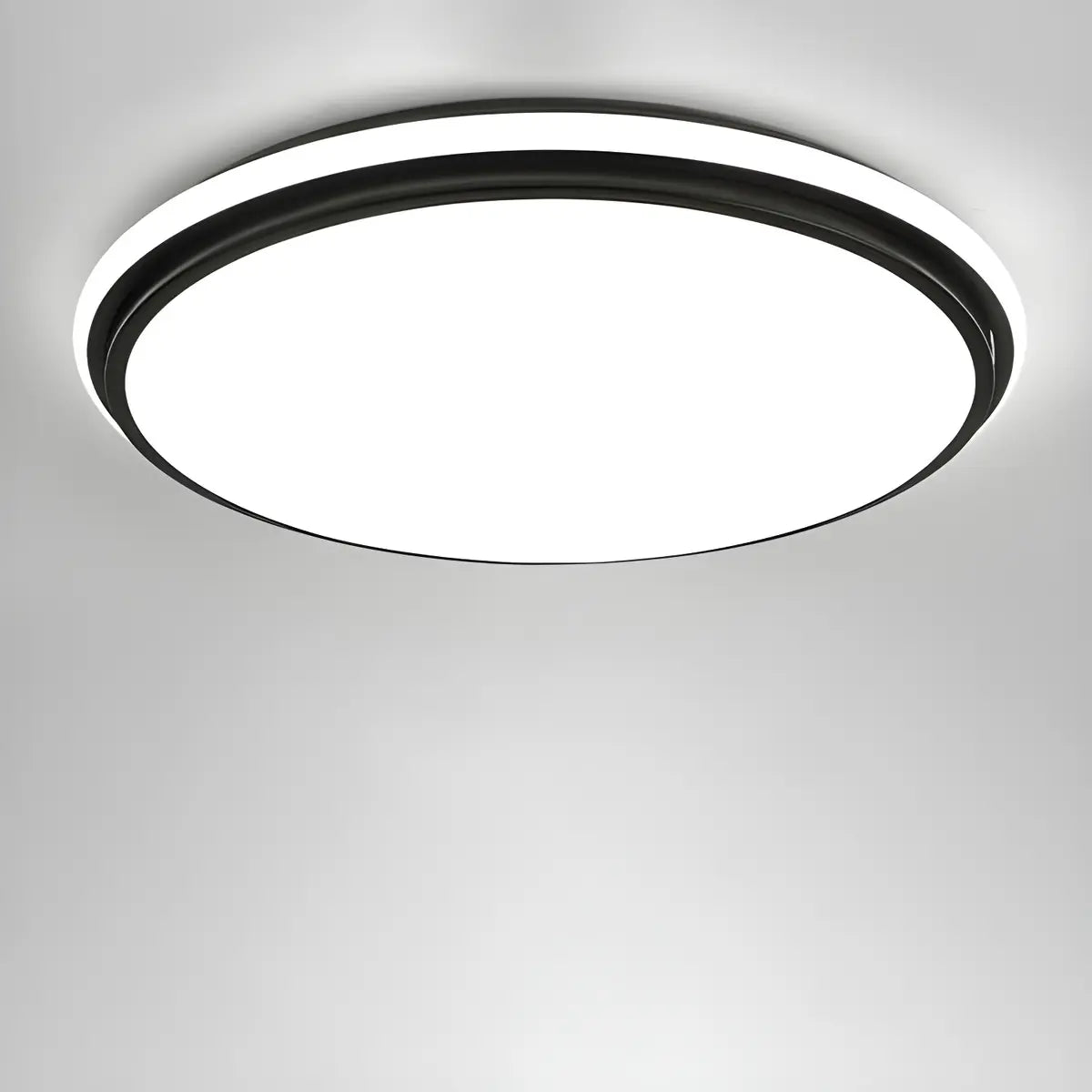 Minimalist Black Rectangle LED Flush Mount Ceiling Lamp Image - 6