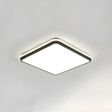 Minimalist Black Rectangle LED Flush Mount Ceiling Lamp Image - 7