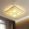 Contemporary Square Crystal LED Flush Mount Light Image - 1