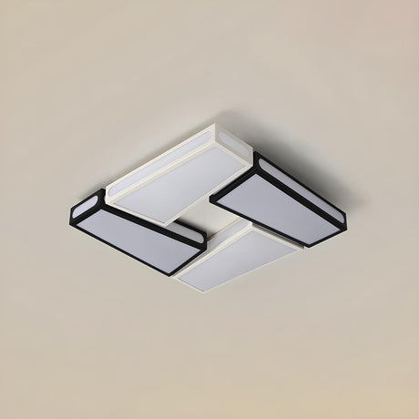 Contemporary Square LED Flush Mount Ceiling Light Image - 2