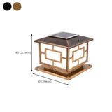 Contemporary Square Metal Lantern Outdoor Table Lamp Image - 19