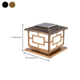 Contemporary Square Metal Lantern Outdoor Table Lamp Image - 22