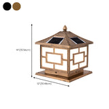 Contemporary Square Metal Lantern Outdoor Table Lamp Image - 25