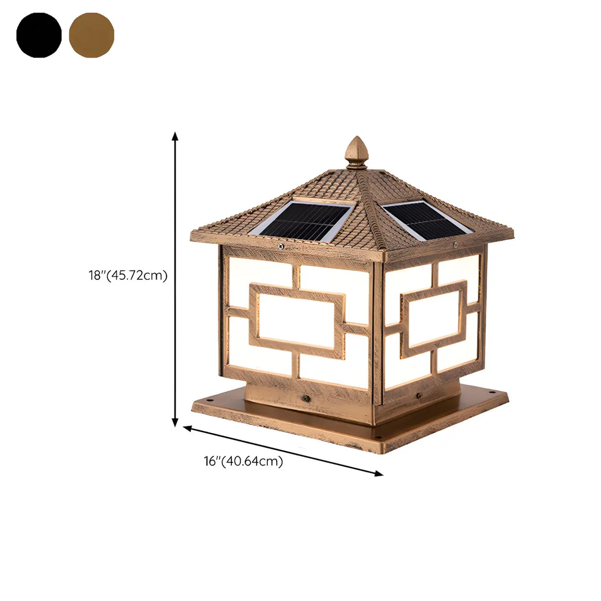 Contemporary Square Metal Lantern Outdoor Table Lamp Image - 26