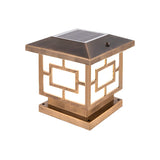 Contemporary Square Metal Lantern Outdoor Table Lamp Image - 5