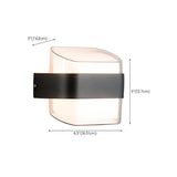 Contemporary Square Outdoor Wall Sconce Frosted Glass Image - 17