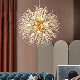 Contemporary Starburst Crystal Chandelier Adjustable Height Image - 1