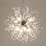 Contemporary Starburst Crystal Chandelier Adjustable Height Image - 15