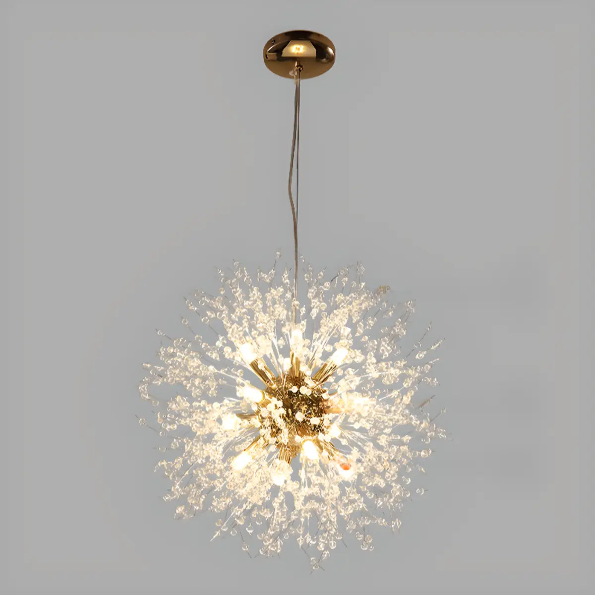 Contemporary Starburst Crystal Chandelier Adjustable Height Image - 17