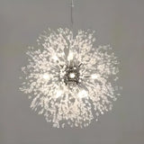 Contemporary Starburst Crystal Chandelier Adjustable Height Image - 8