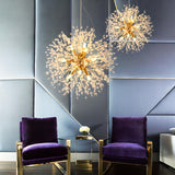 Contemporary Starburst Crystal Chandelier Adjustable Height Image - 4