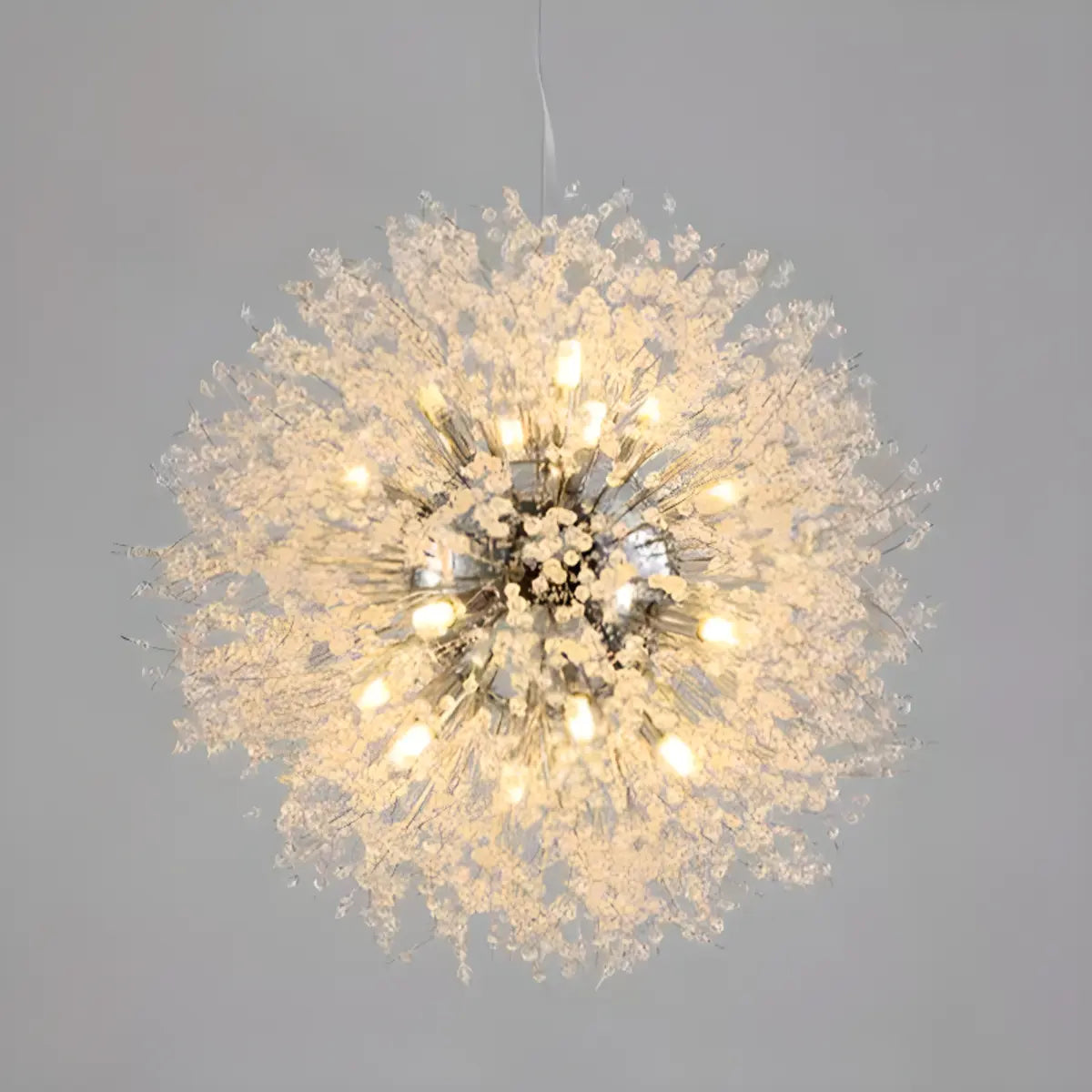 Contemporary Starburst Crystal Chandelier Adjustable Height Image - 9