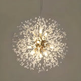 Contemporary Starburst Crystal Chandelier Adjustable Height Image - 12